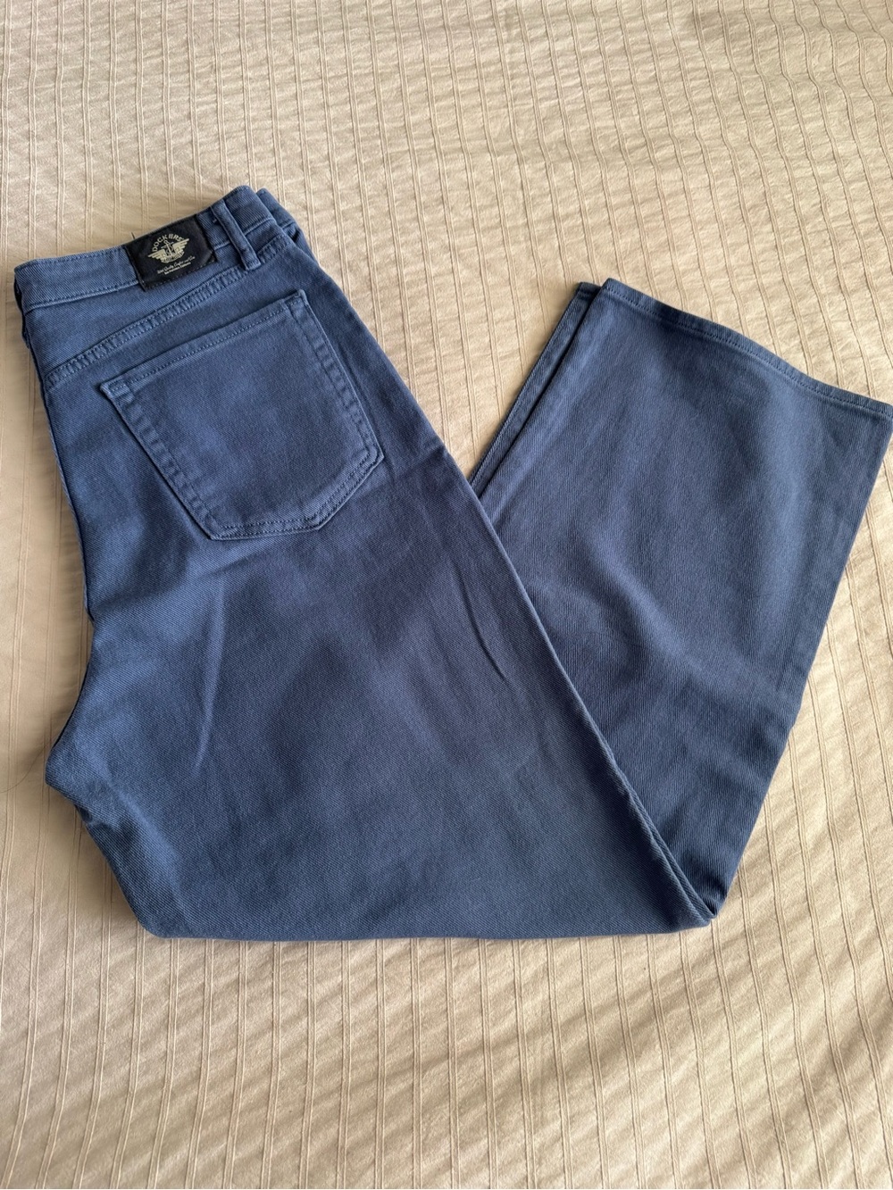 Dockers Women’s Blue Pants - High Waisted Straight Fit - Breathable Cotton